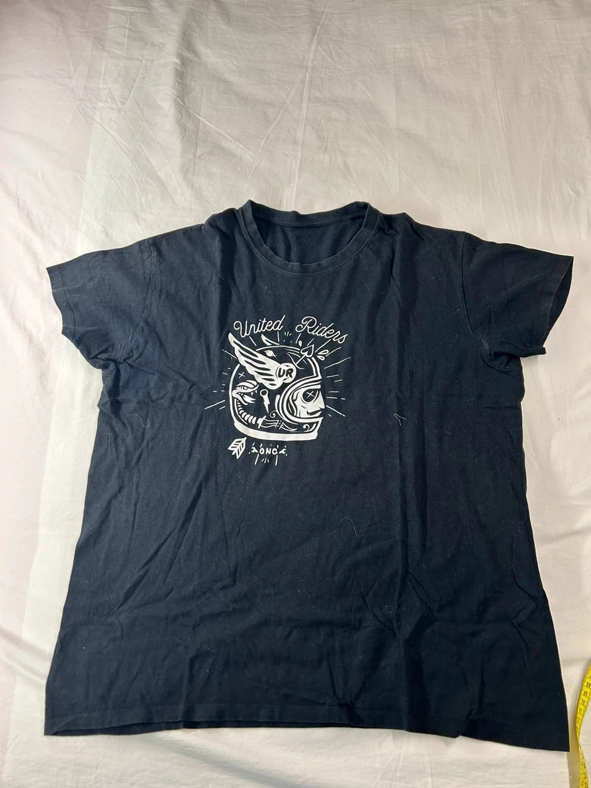 T-shirt noir imprimé vintage united riders
